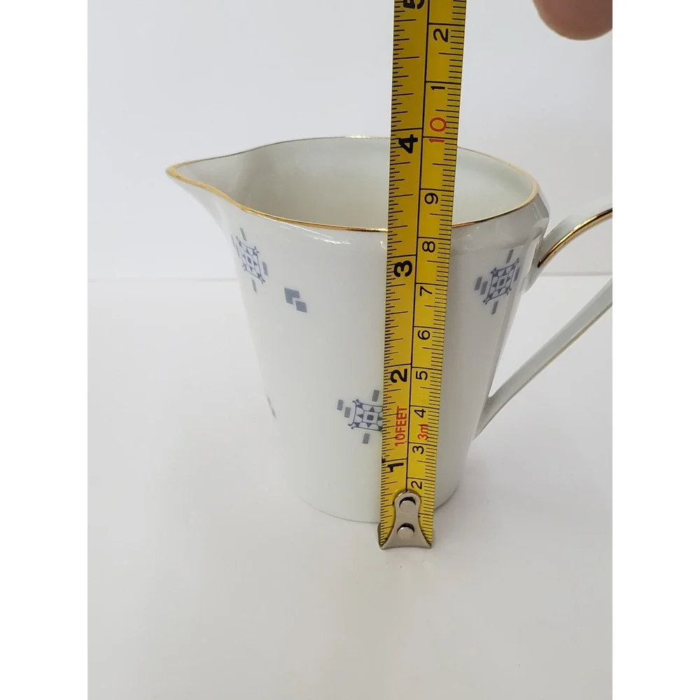 Johann Seltmann Vohenstrauss Bavaria Creamer Pitcher Gold Trim Germany 75